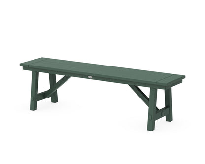 POLYWOOD® Rustic Farmhouse 60" Backless Bench in Green