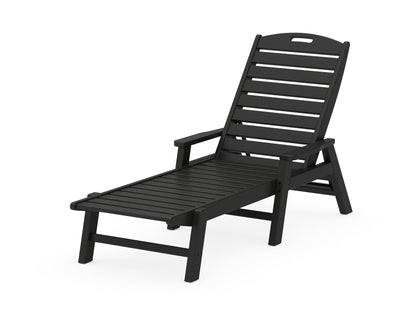 POLYWOOD® Nautical Chaise with Arms in Black