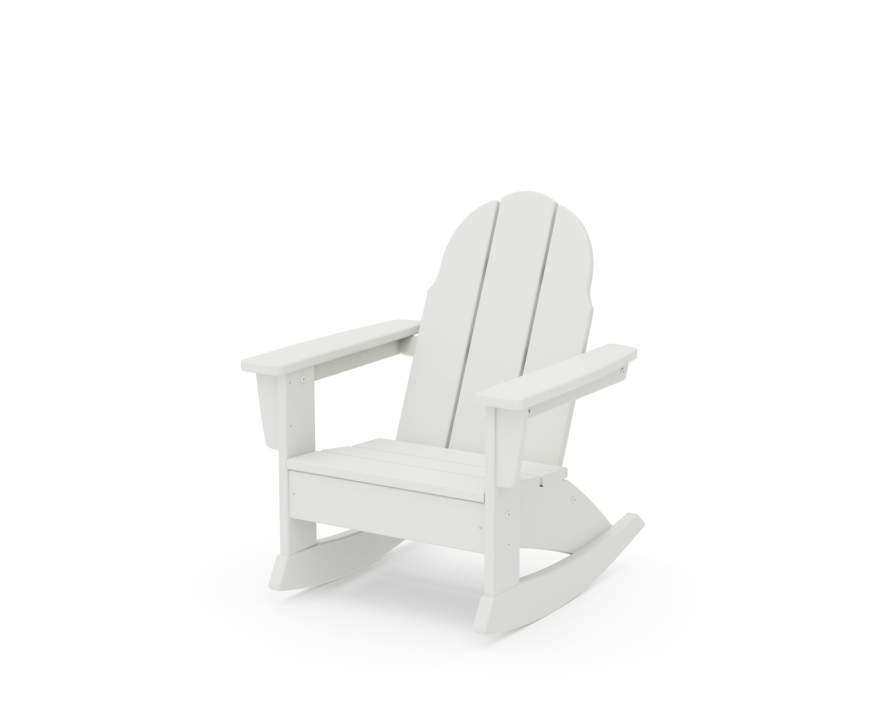 POLYWOOD® Kids Vineyard Adirondack Rocking Chair in White
