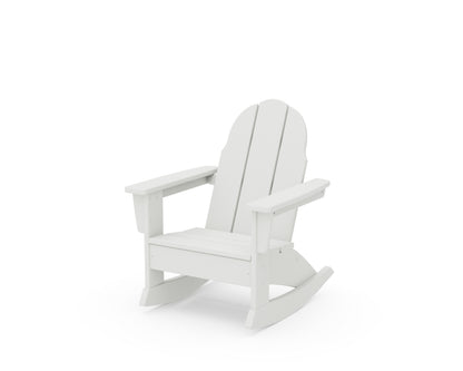 POLYWOOD® Kids Vineyard Adirondack Rocking Chair in White