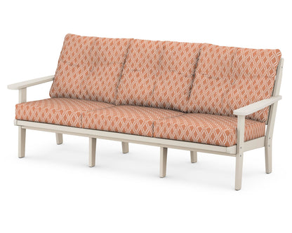 POLYWOOD® Lakeside Deep Seating Sofa in Sand / Solve Clay