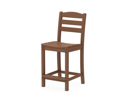 POLYWOOD® La Casa Café Counter Side Chair in Teak