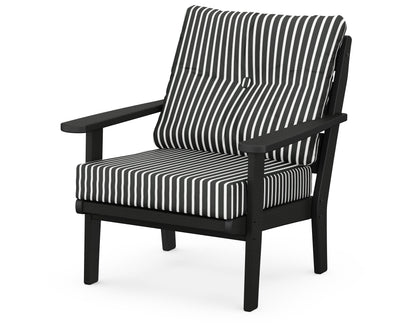 POLYWOOD® Lakeside Deep Seating Chair in Black / Shore Classic
