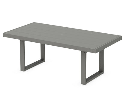 POLYWOOD® EDGE 40" x 78" Dining Table in Slate Grey