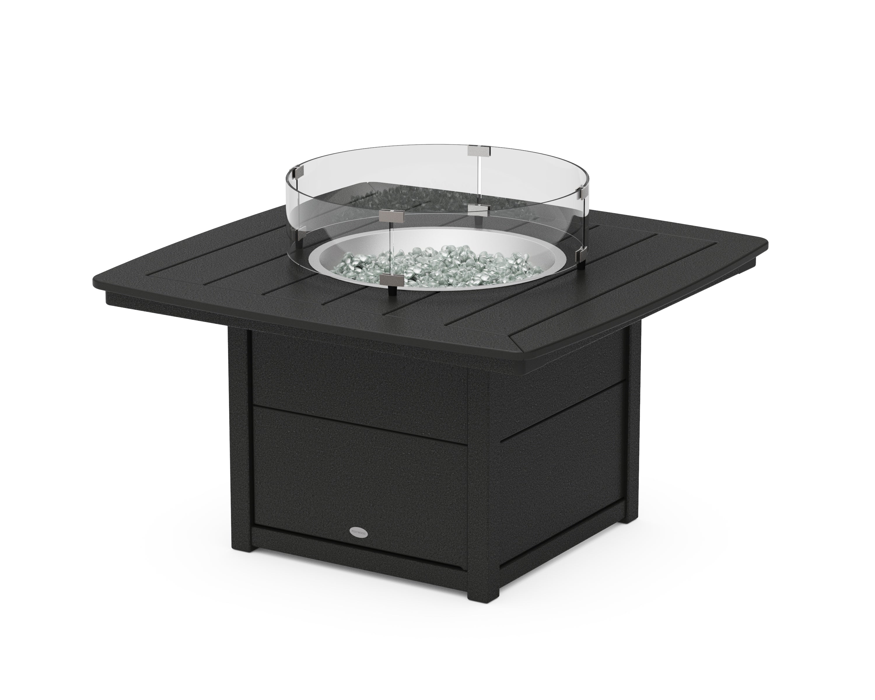 POLYWOOD® Nautical 42" Fire Pit Table in Black