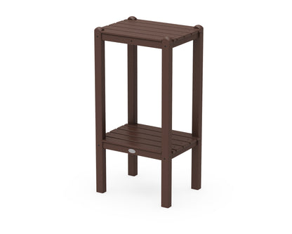 POLYWOOD® Two Shelf Bar Side Table in Mahogany