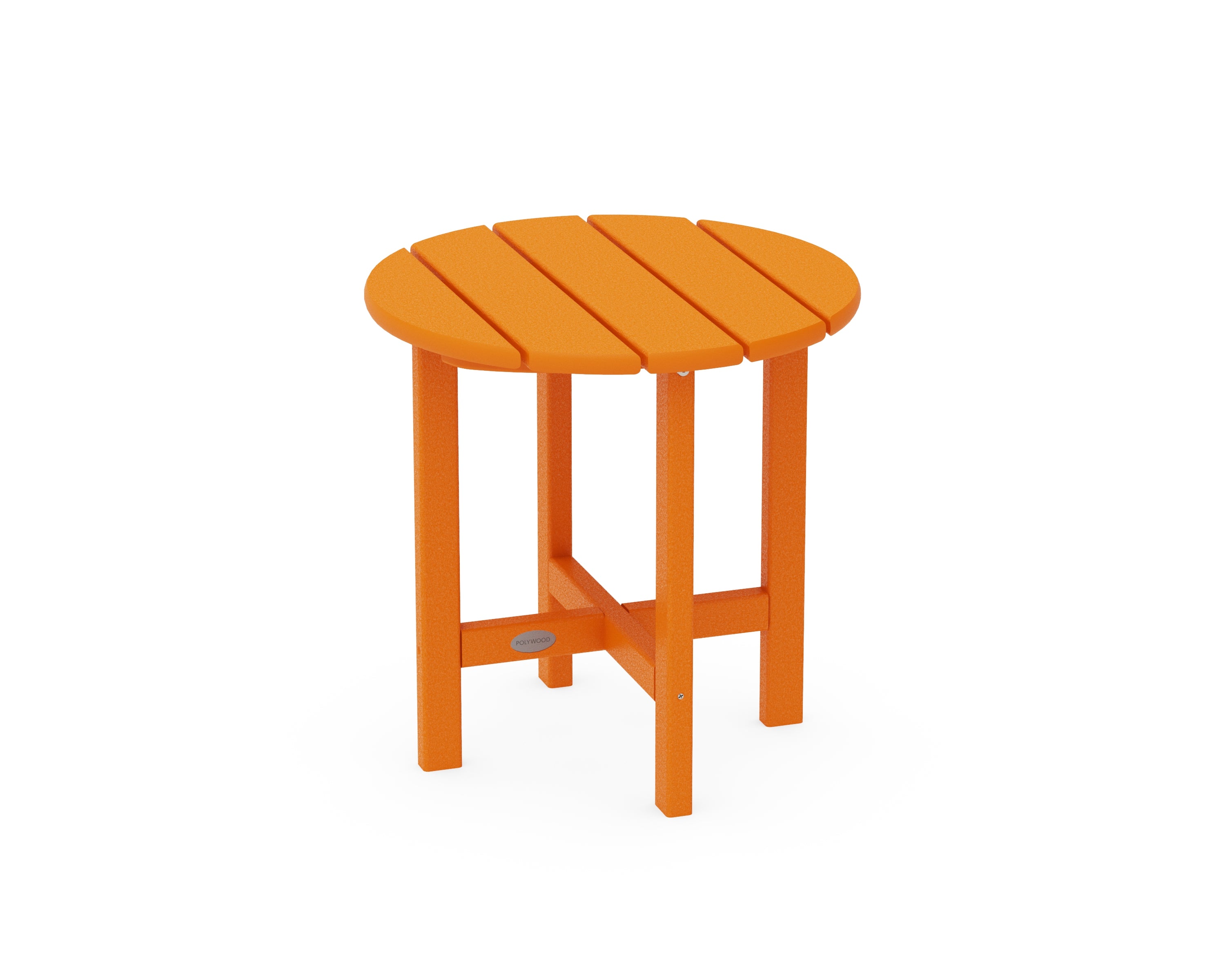 POLYWOOD® Round 18" Side Table in Tangerine
