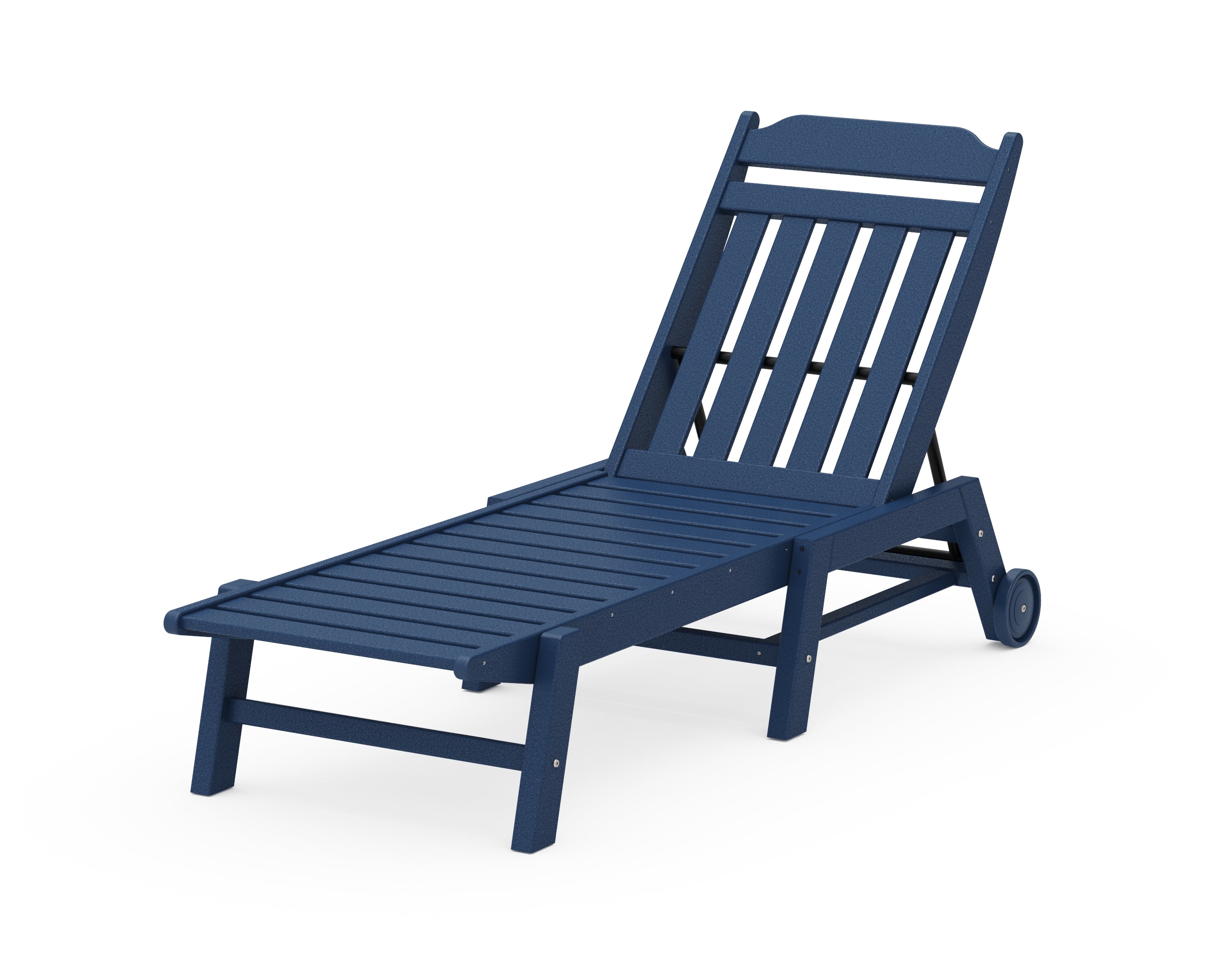Country Living Cottage Chaise with Wheels in Navy