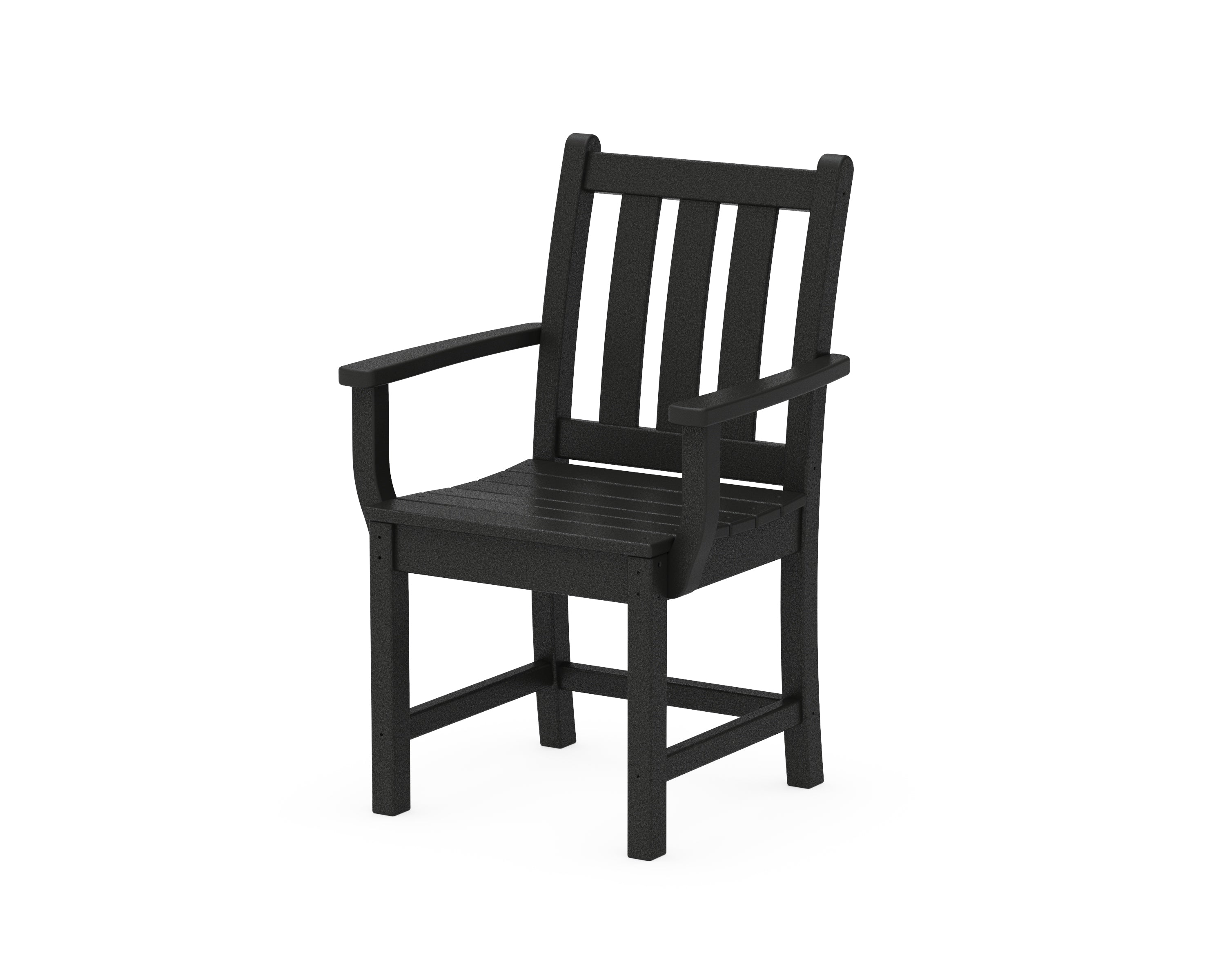 POLYWOOD® Traditional Garden Dining Arm Chair in Black