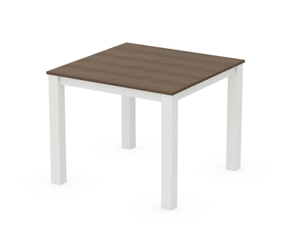 POLYWOOD® Parsons 38" X 38" Dining Table in White / Kona