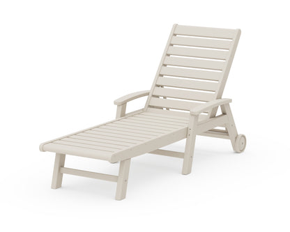 POLYWOOD® Signature Chaise with Wheels in Sand