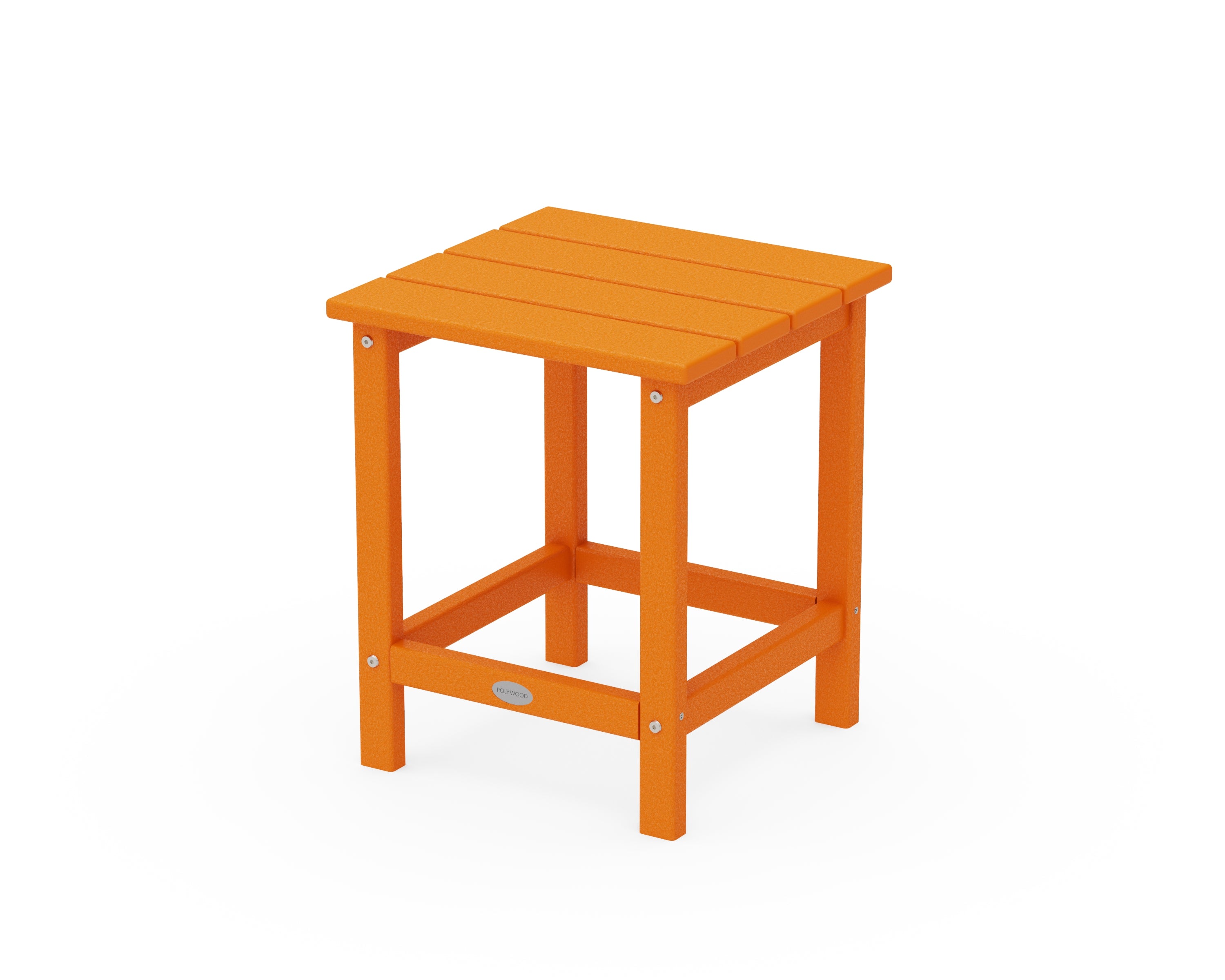 POLYWOOD® Long Island 18" Side Table in Tangerine