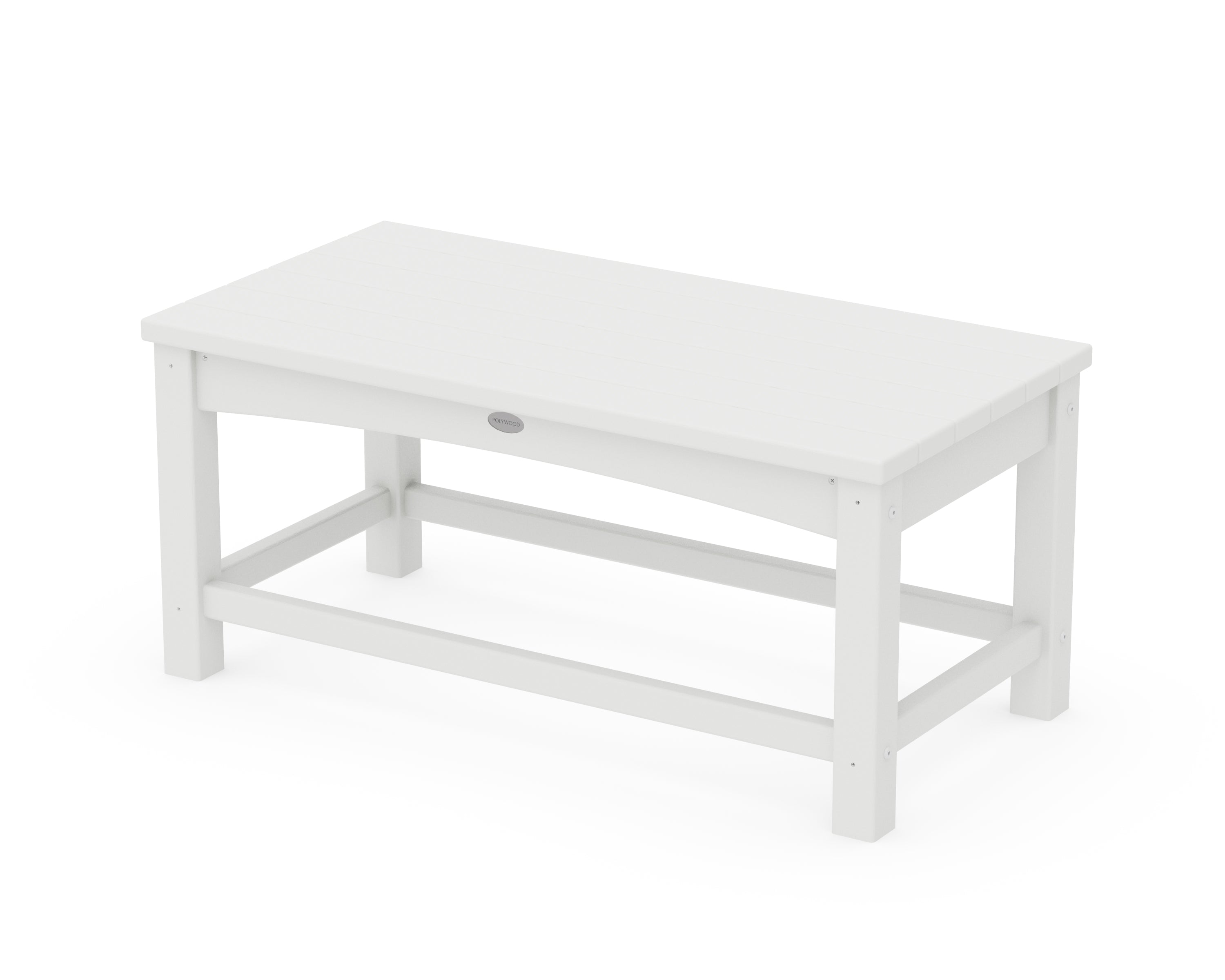POLYWOOD® Club Coffee Table in White