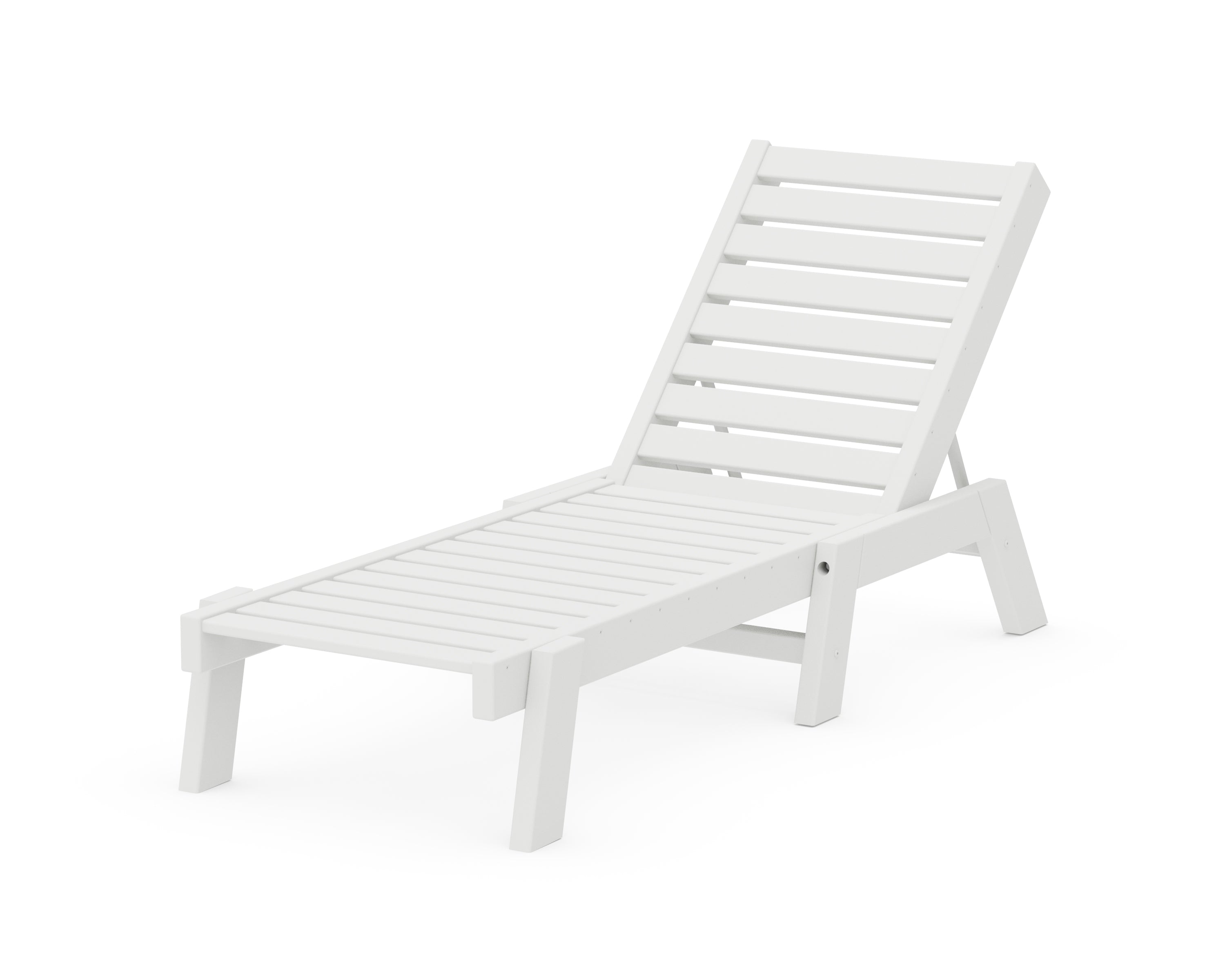 POLYWOOD® Captain Chaise in White