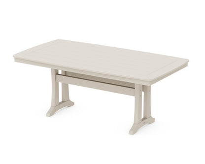 POLYWOOD® Nautical Trestle 38" x 73" Dining Table in Sand