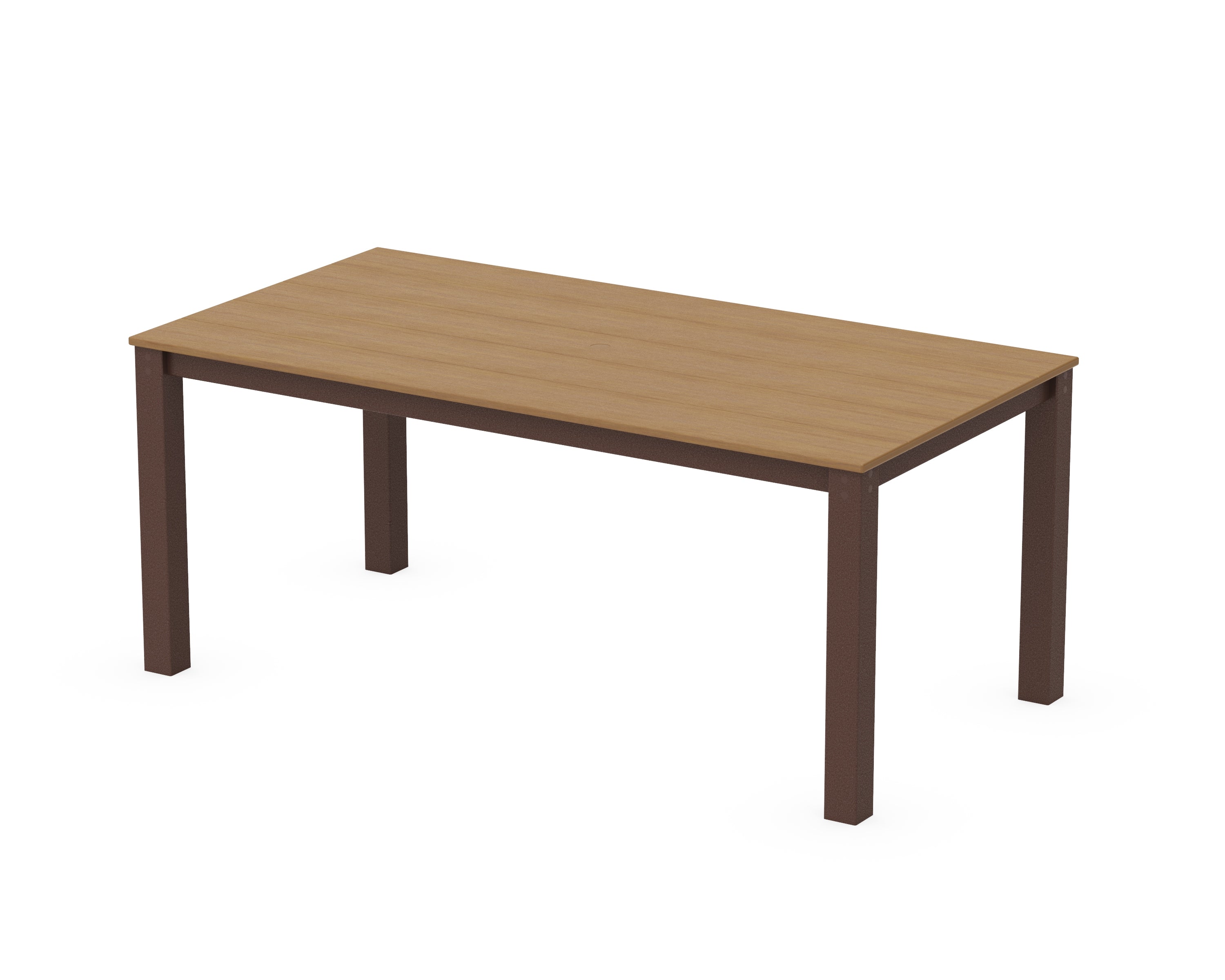 POLYWOOD® Parsons 38" X 72" Dining Table in Mahogany / Natural