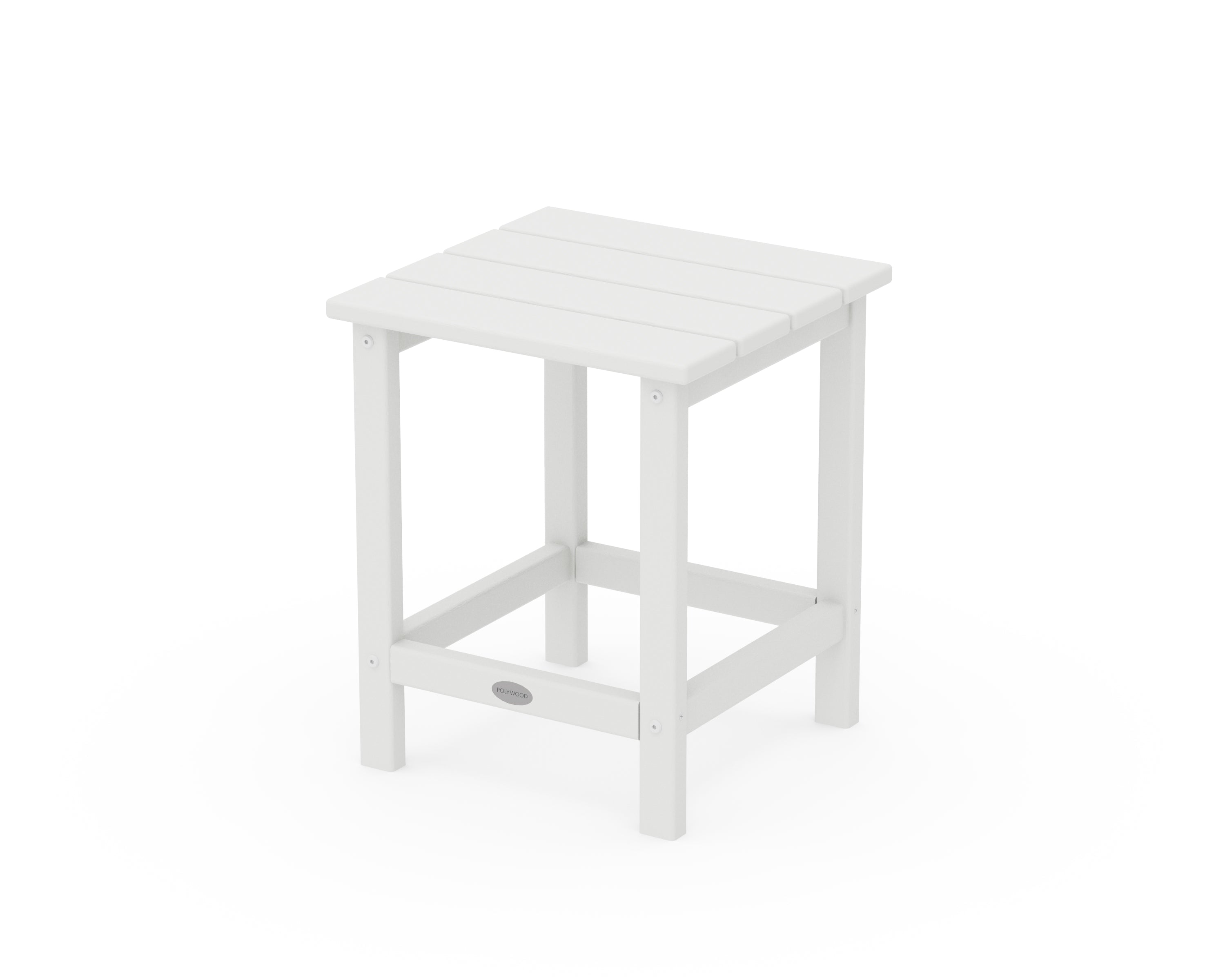 POLYWOOD® Long Island 18" Side Table in White
