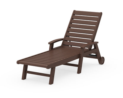 POLYWOOD® Signature Chaise with Wheels in Mahogany