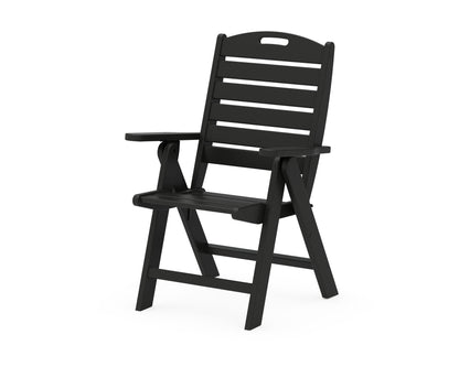 POLYWOOD® Nautical Folding Highback Chair in Black