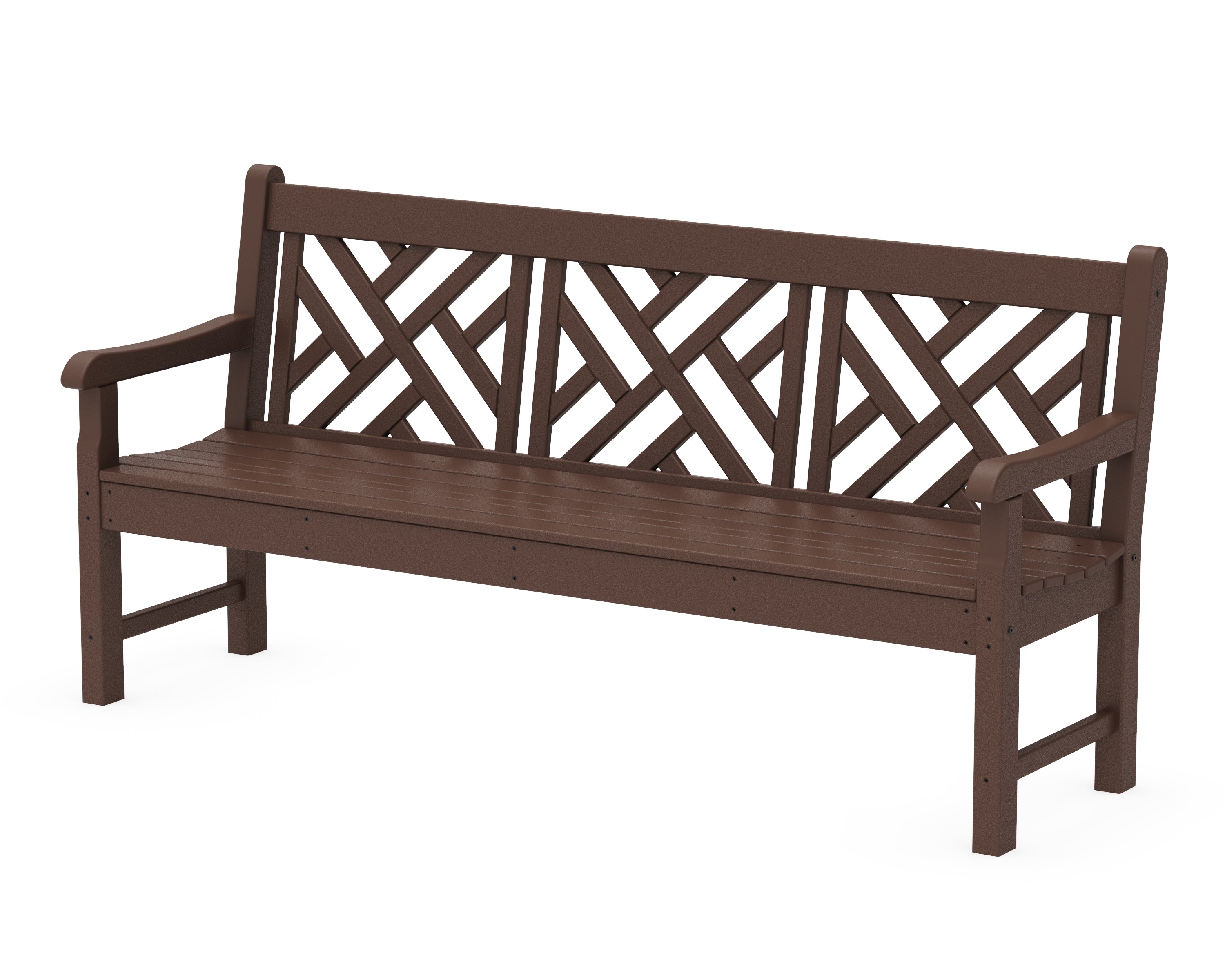 POLYWOOD® Rockford 72" Chippendale Bench in Mahogany