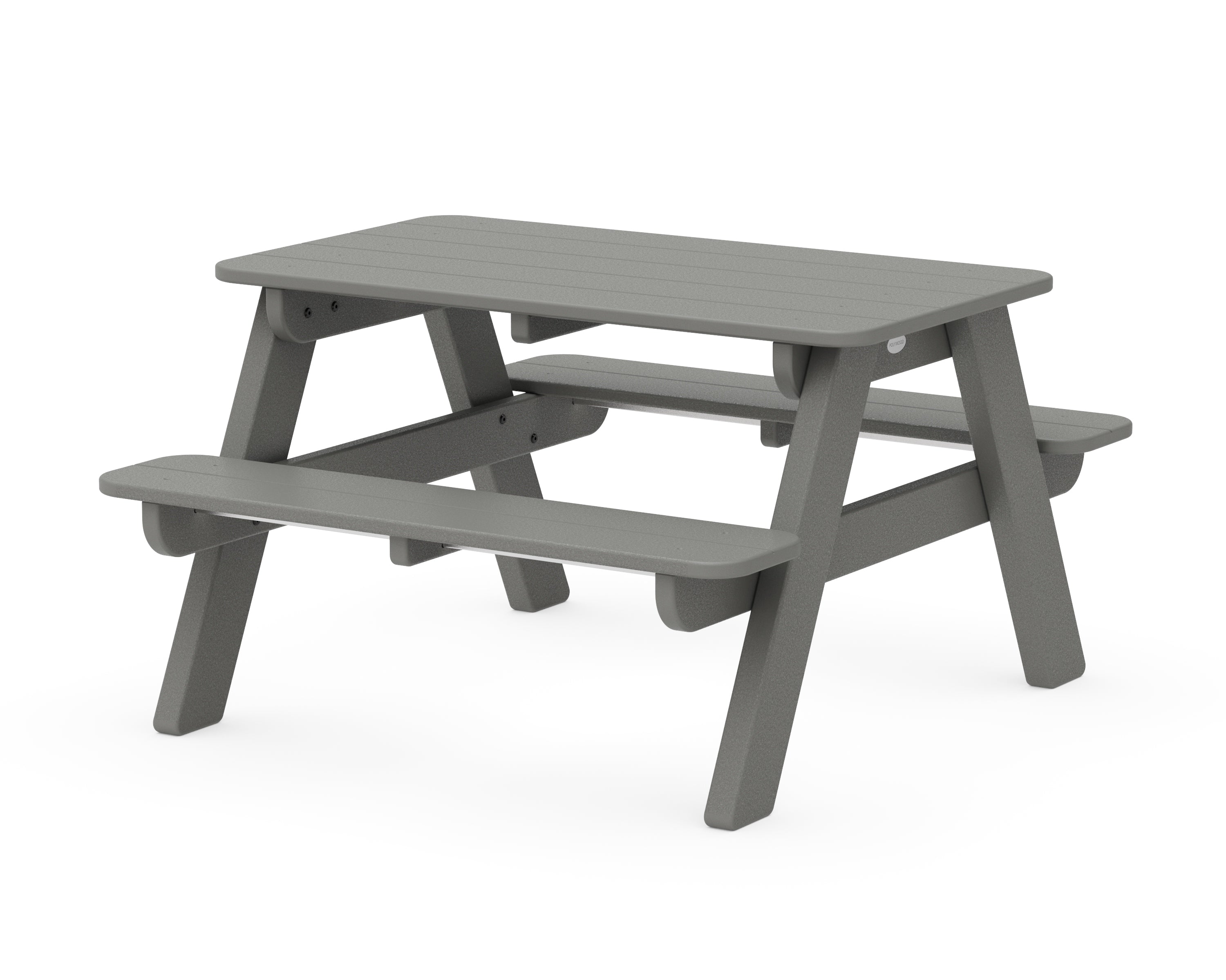 POLYWOOD® Kids Outdoor Picnic Table in Slate Grey