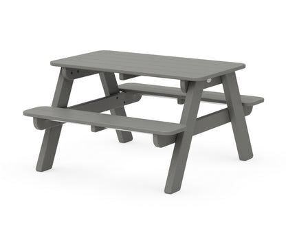 POLYWOOD® Kids Outdoor Picnic Table in Slate Grey
