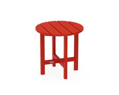 POLYWOOD® Round 18" Side Table in Sunset Red
