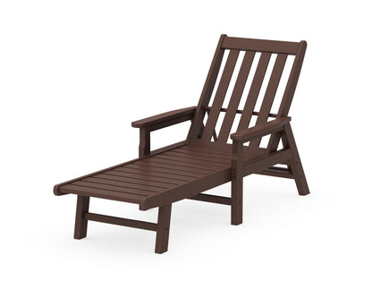 POLYWOOD® Vineyard Chaise with Arms in Mahogany