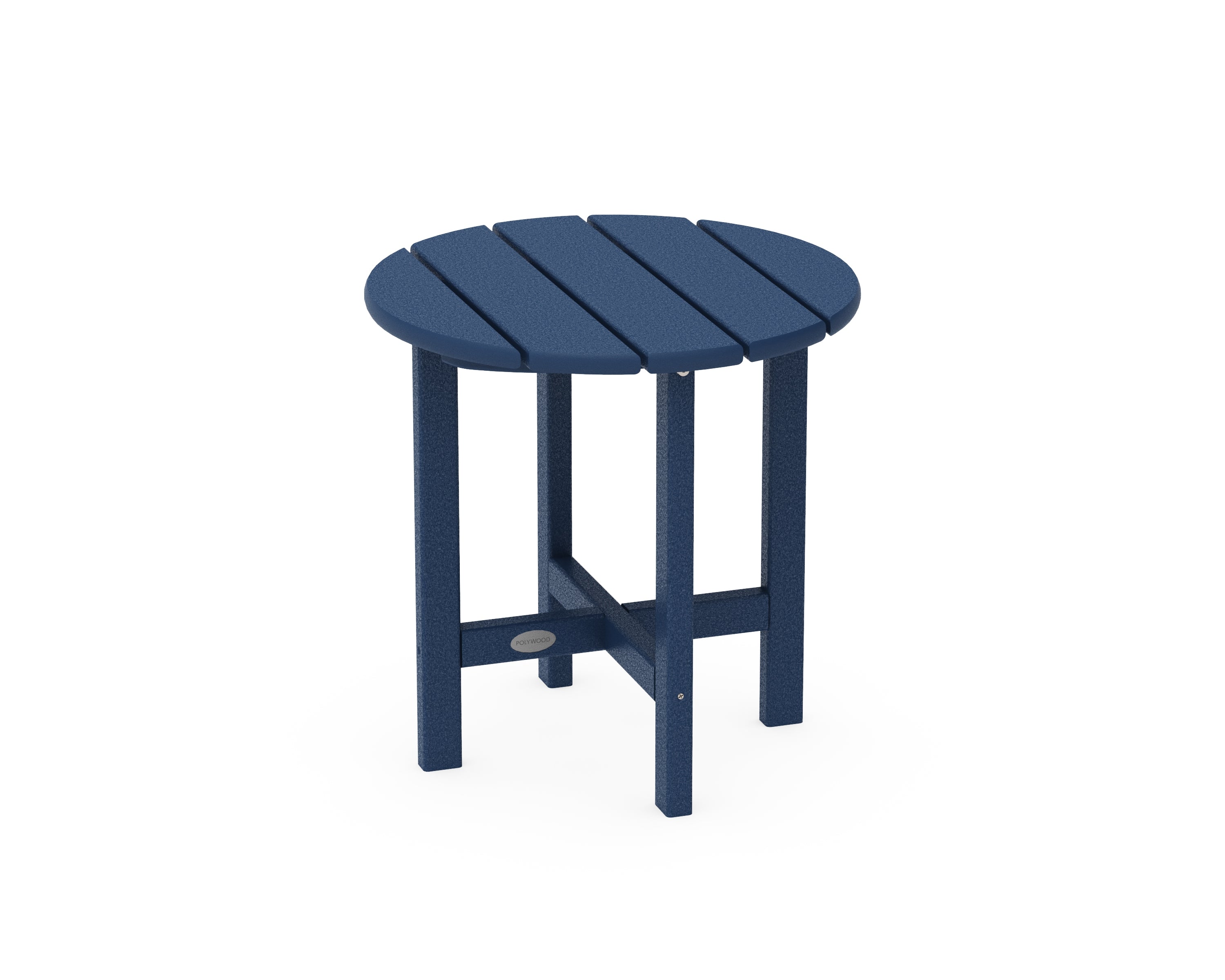 POLYWOOD® Round 18" Side Table in Navy
