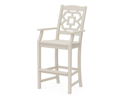 Martha Stewart by POLYWOOD® Chinoiserie Bar Arm Chair in Sand