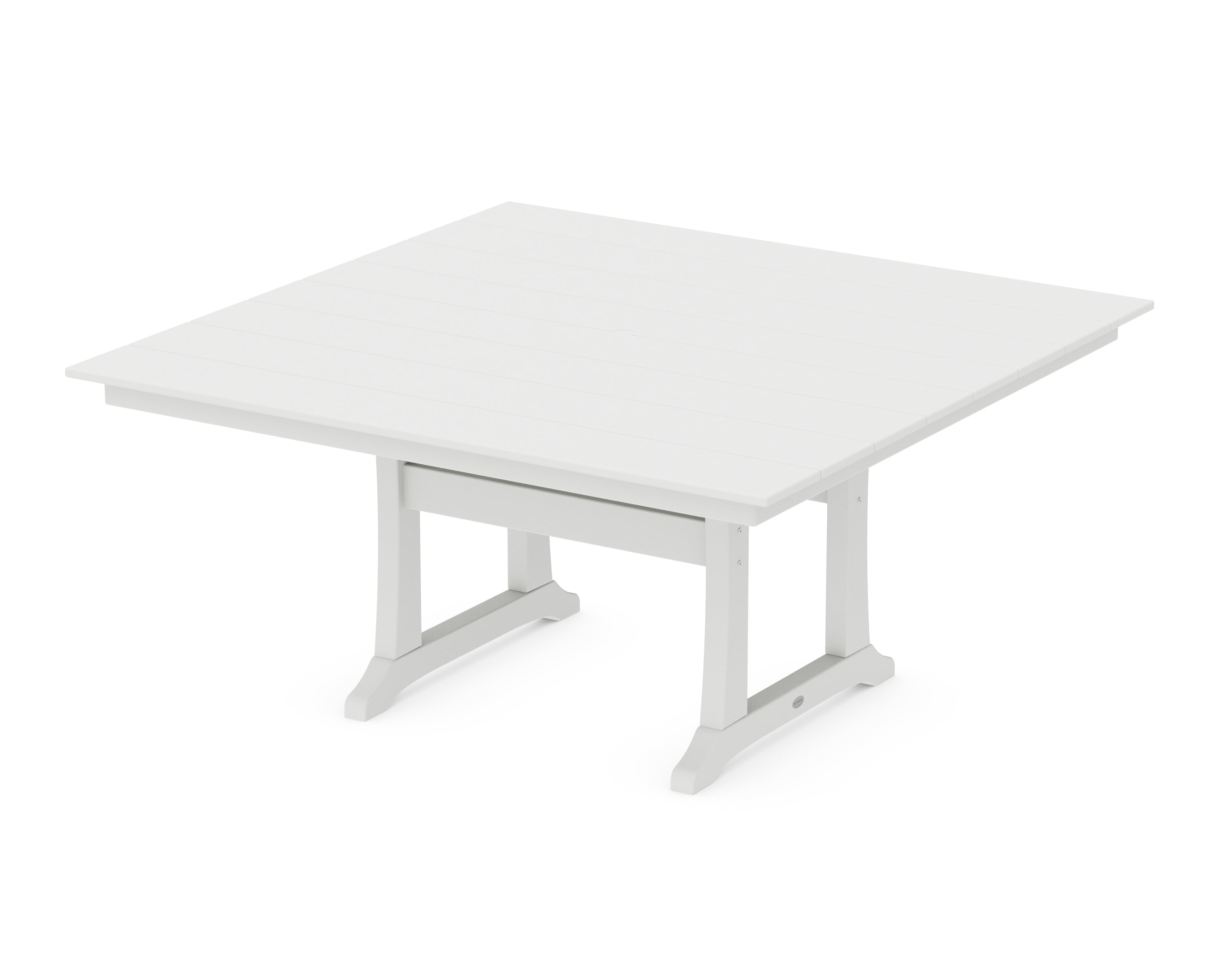 POLYWOOD® Farmhouse Trestle 59" Dining Table in White