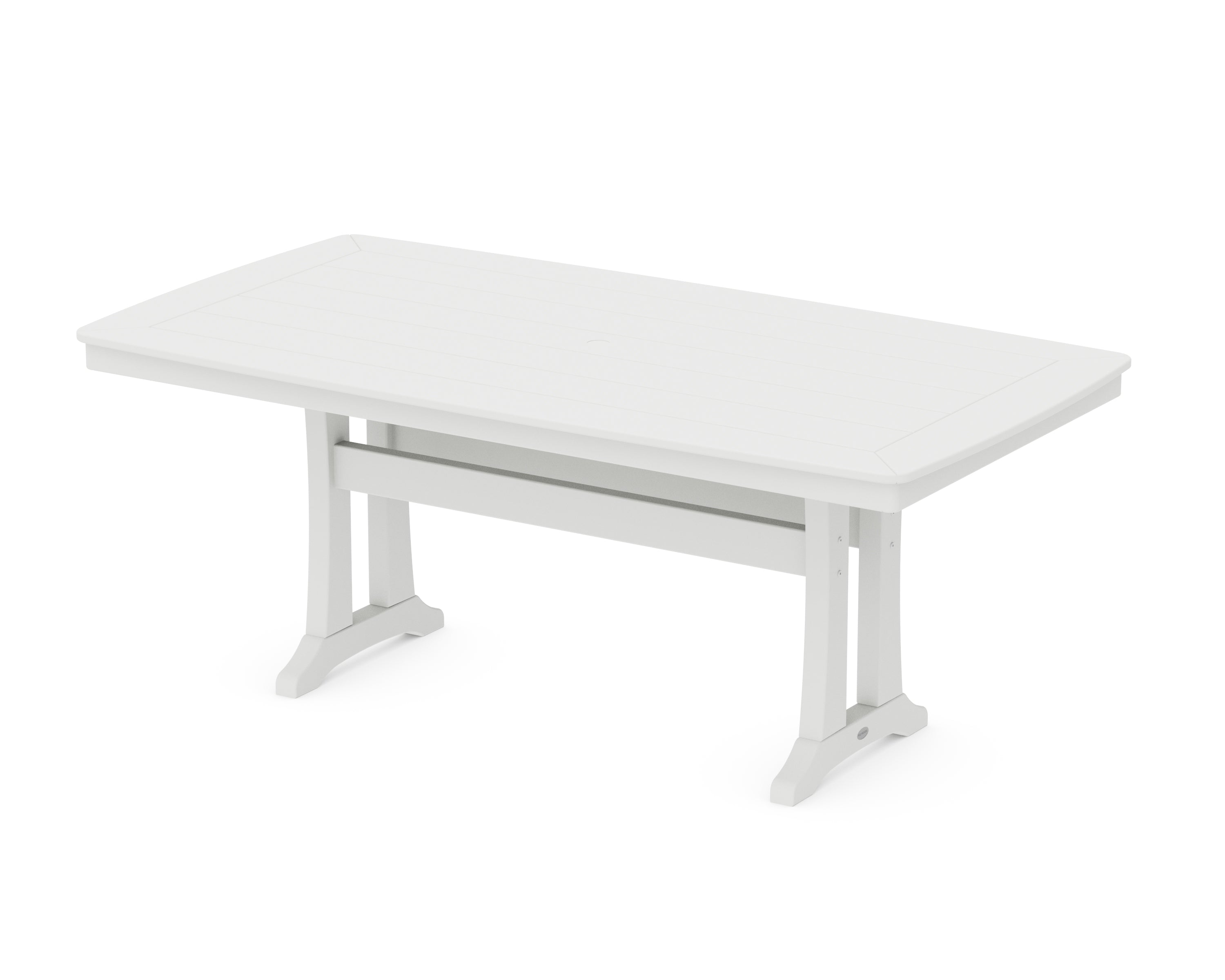 POLYWOOD® Nautical Trestle 38" x 73" Dining Table in White