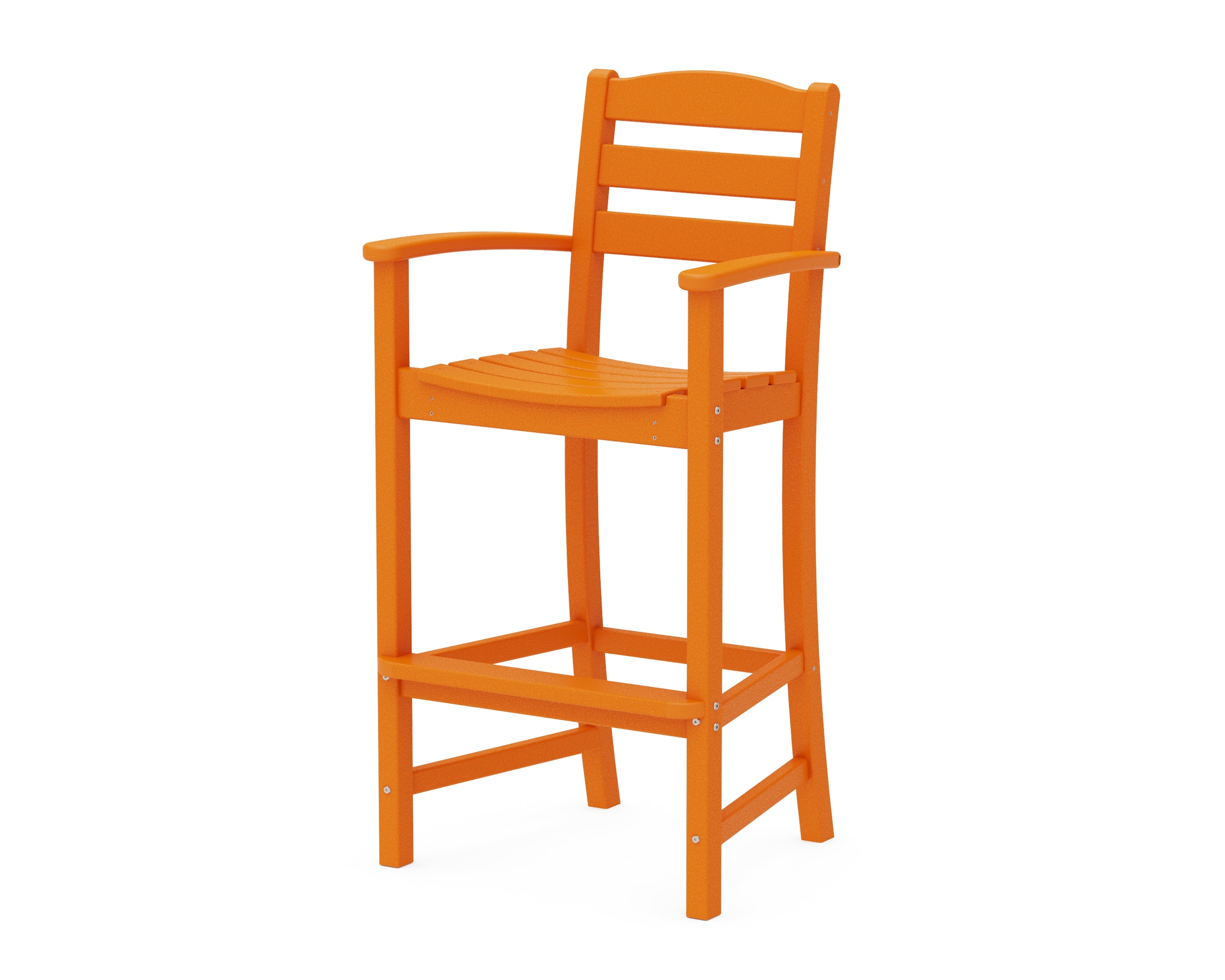 POLYWOOD® La Casa Café Bar Arm Chair in Tangerine
