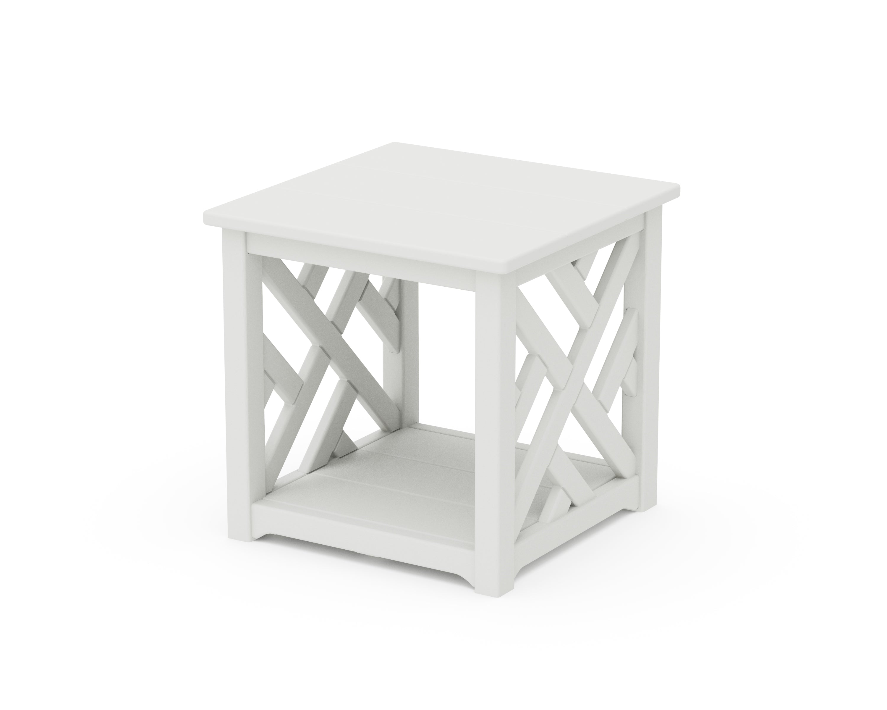 POLYWOOD® Chippendale Accent Table in White