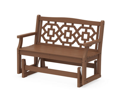 Martha Stewart by POLYWOOD® Chinoiserie 48" Glider in Teak