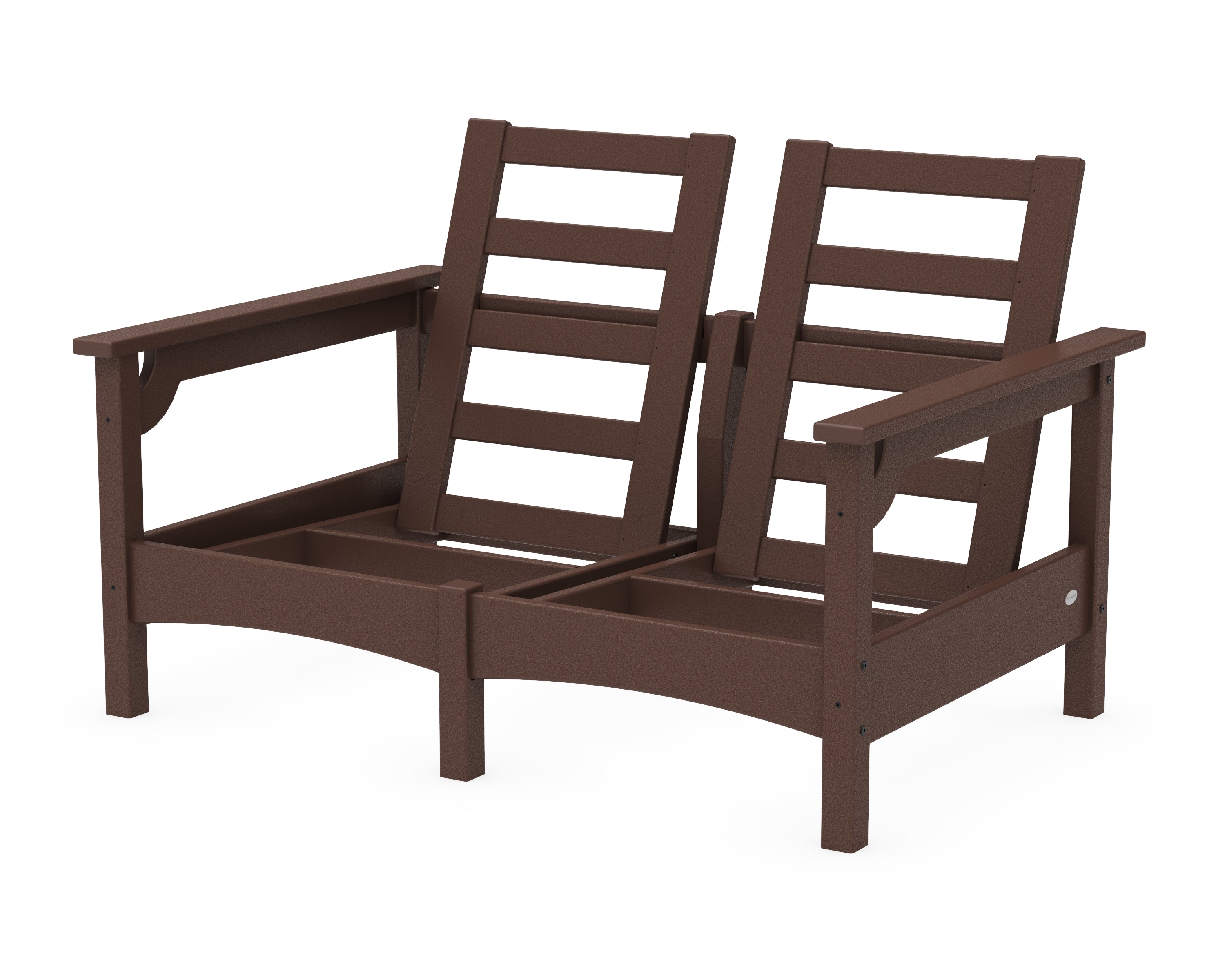 POLYWOOD® Club Loveseat Frame in Mahogany