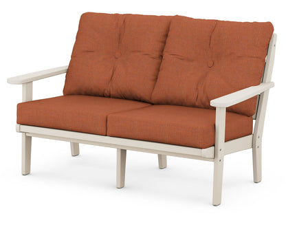 POLYWOOD® Lakeside Deep Seating Loveseat in Sand / Play Adobe