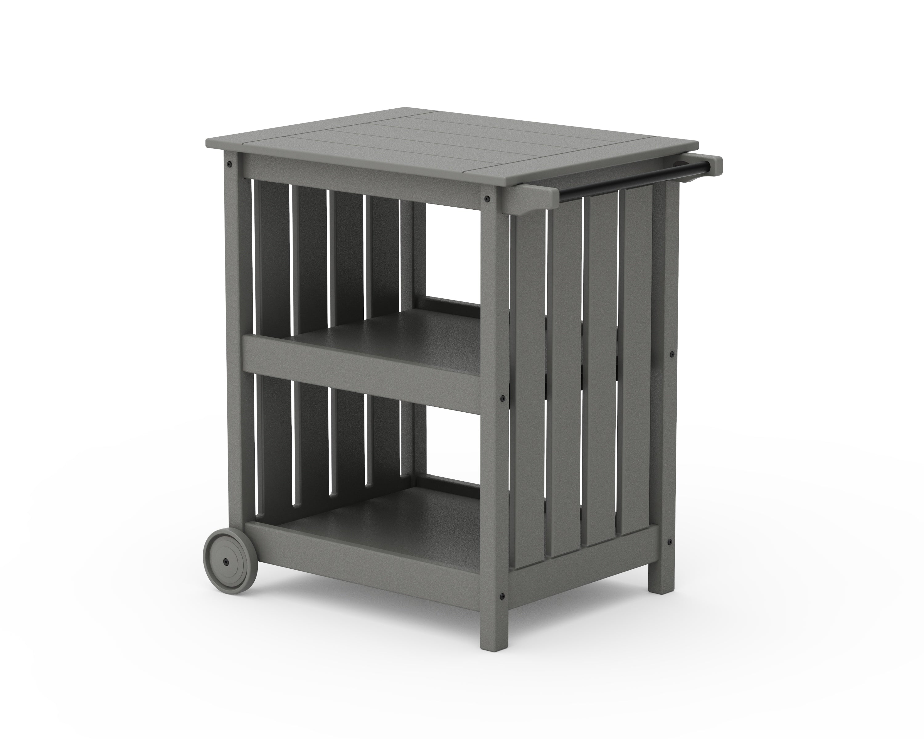 POLYWOOD® Vineyard Bar Cart in Slate Grey