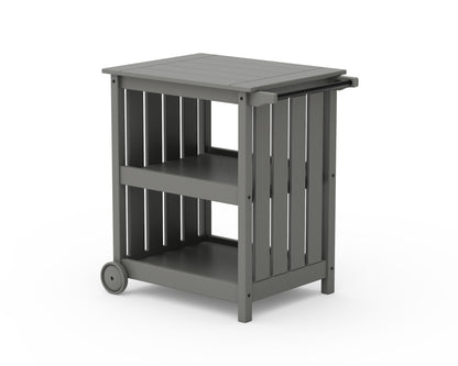 POLYWOOD® Vineyard Bar Cart in Slate Grey
