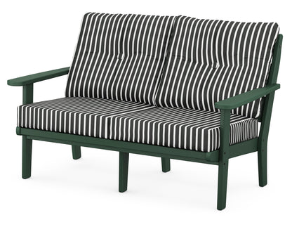 POLYWOOD® Lakeside Deep Seating Loveseat in Green / Shore Classic