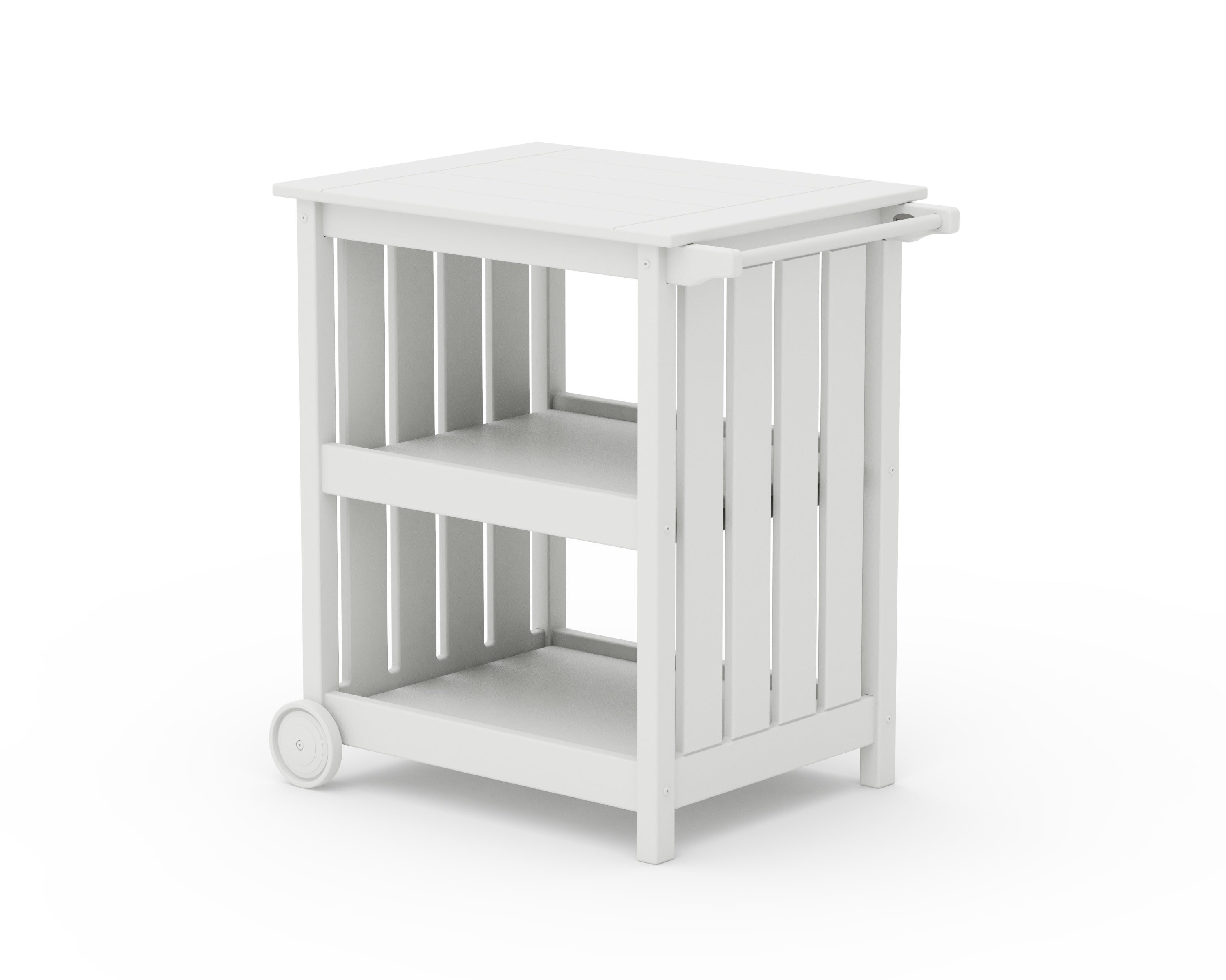 POLYWOOD® Vineyard Bar Cart in White