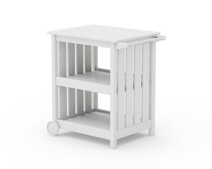 POLYWOOD® Vineyard Bar Cart in White