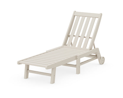 POLYWOOD® Vineyard Chaise with Wheels in Sand