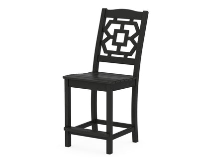 Martha Stewart by POLYWOOD® Chinoiserie Counter Side Chair in Black
