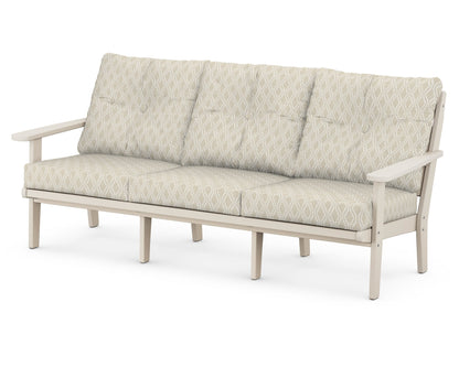 POLYWOOD® Lakeside Deep Seating Sofa in Sand / Solve Linen