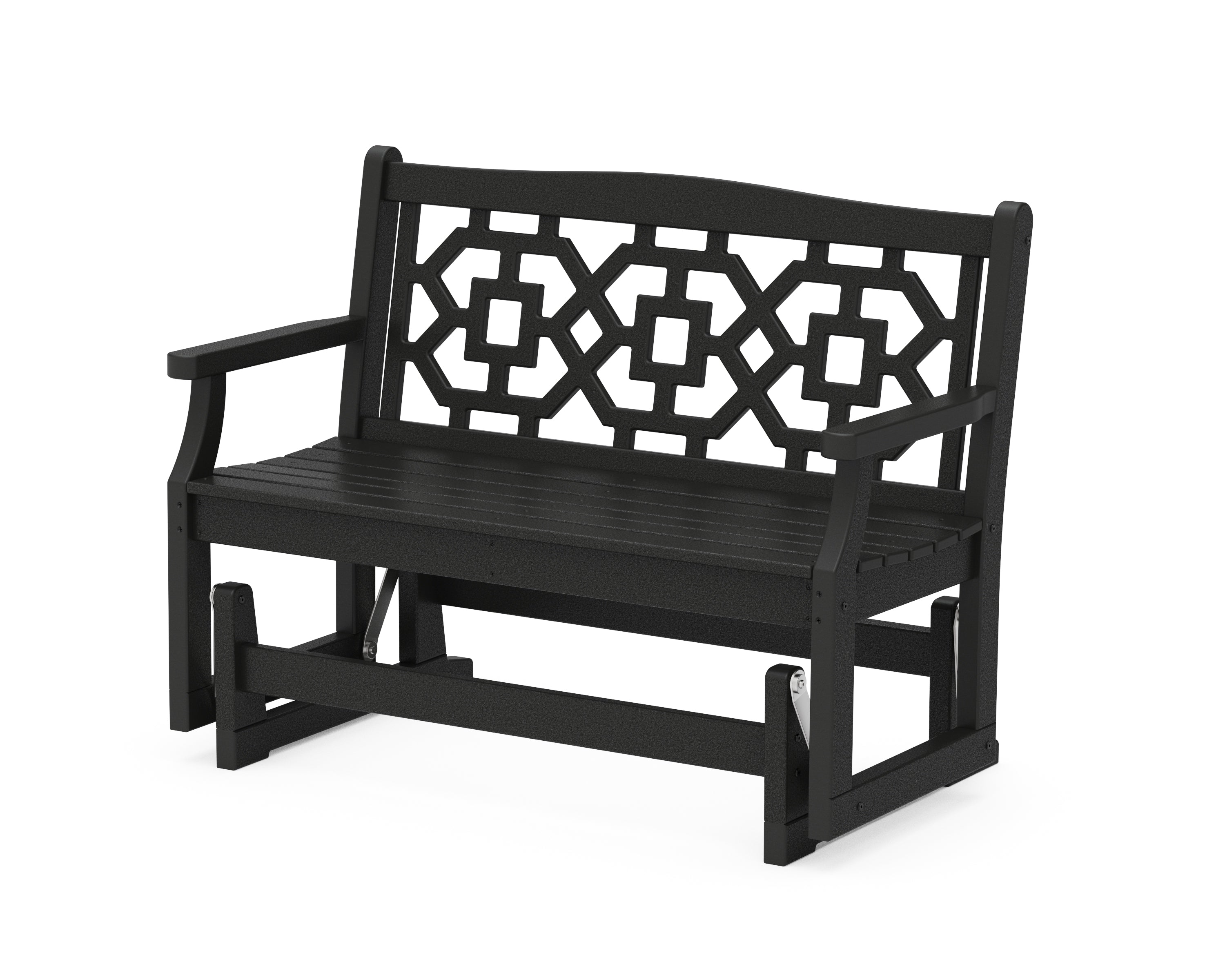 Martha Stewart by POLYWOOD® Chinoiserie 48" Glider in Black