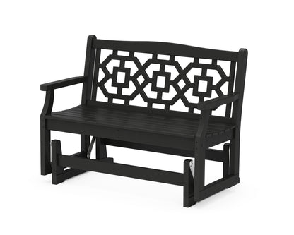 Martha Stewart by POLYWOOD® Chinoiserie 48" Glider in Black