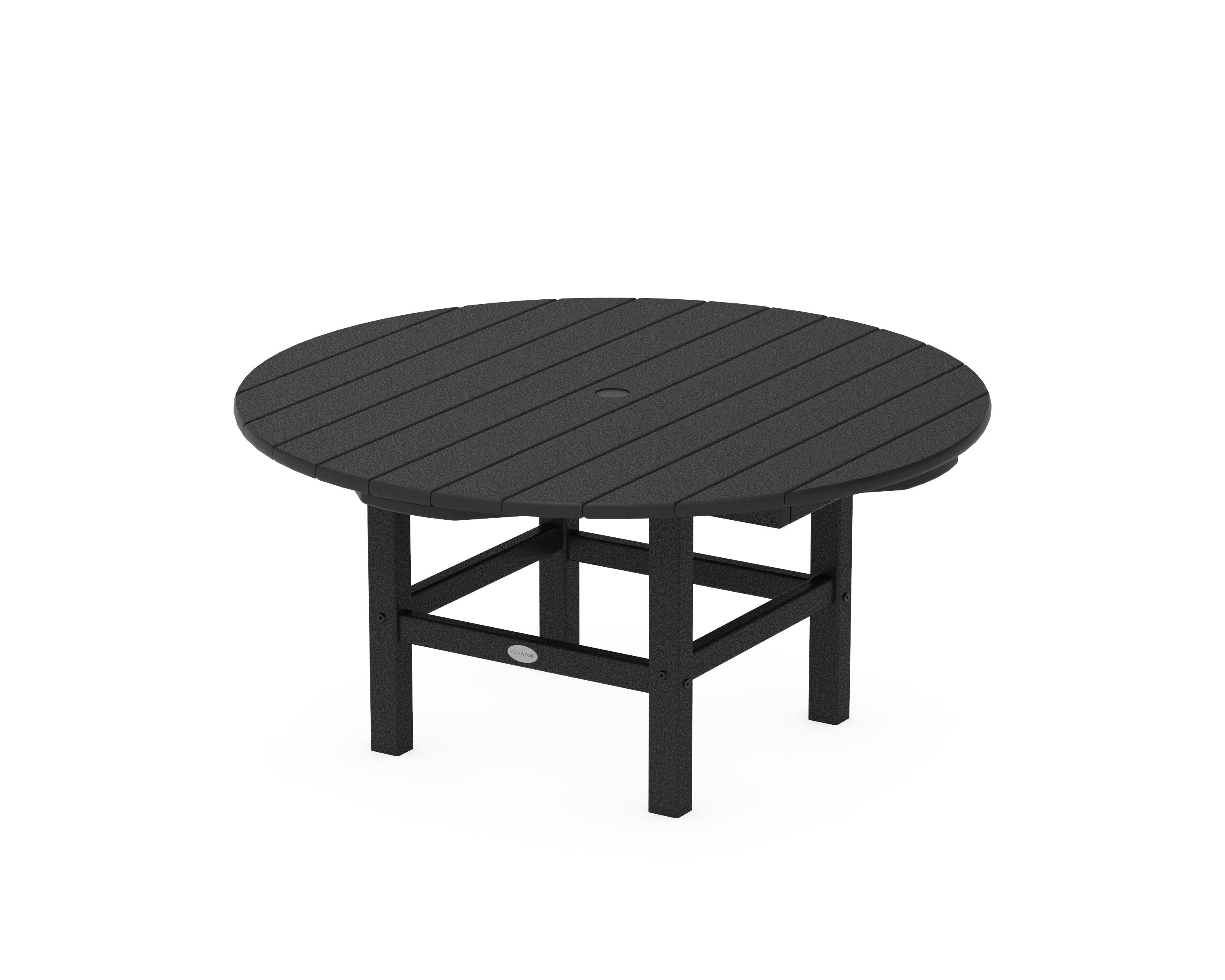 POLYWOOD® Round 37" Conversation Table in Black