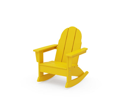 POLYWOOD® Kids Vineyard Adirondack Rocking Chair in Lemon