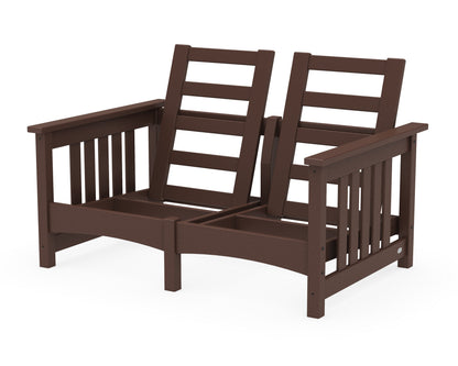 POLYWOOD® Club Mission Loveseat Frame in Mahogany